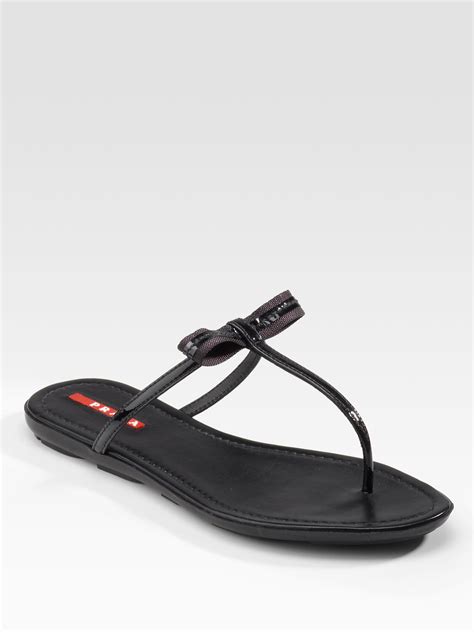 prada patent leather flat sandals|Prada patent leather heels.